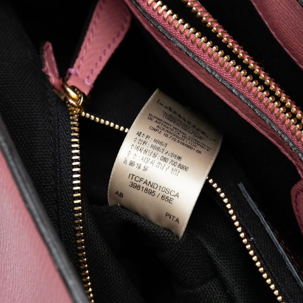 Burberry Pink Leather Satchel - Picture 6 of 7